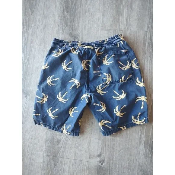 Mossimo Supply Co Mens Board Shorts Navy Palm Trees Drawstring Pockets Size S - Picture 4 of 8